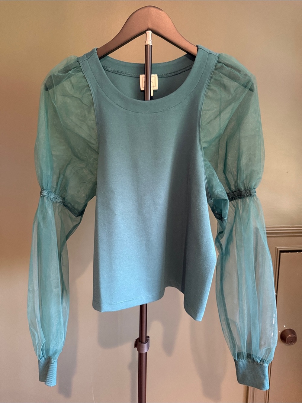 [Maeve] BNWT Maeve Teal Puff-Sleeve Blouse